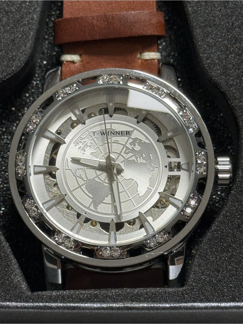 Men's Leather Strap Watch - Black & Brown Options
